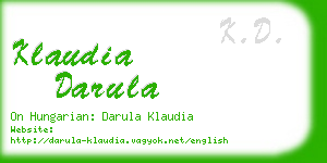 klaudia darula business card